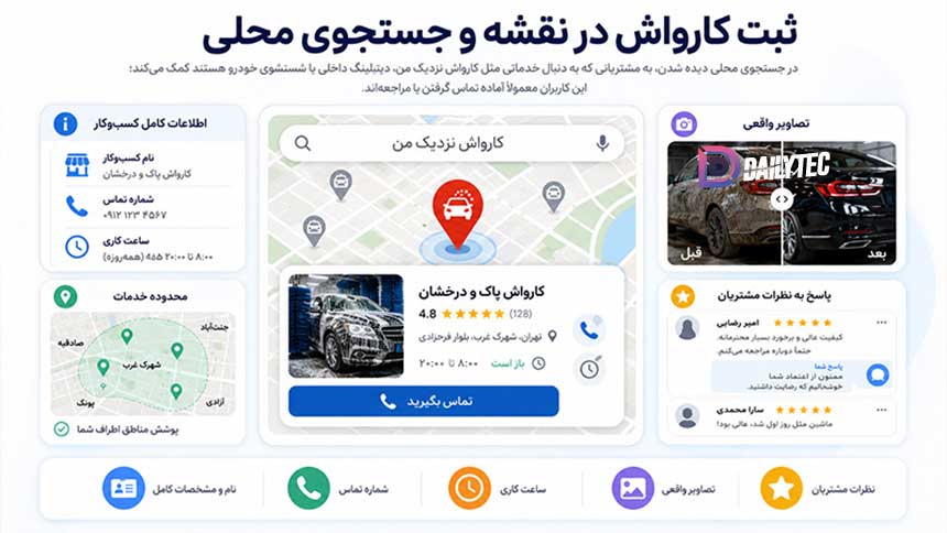 ثبت کارواش در نقشه